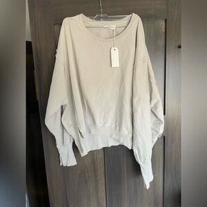 Soft Beige Relaxed Crewneck